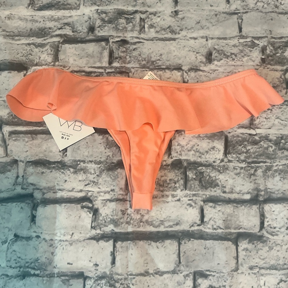 Orange Ruffle Bikini Bottom~ - Picture 2 of 5